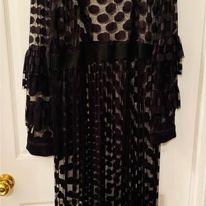 Black Sheer polka dot dress
